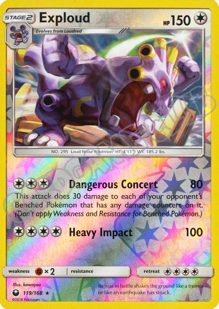 119 / 168 Exploud rara foil reverse (EN) -NEAR MINT-