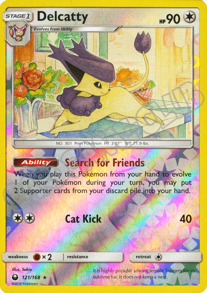 121 / 168 Delcatty rara foil reverse (EN) -NEAR MINT-