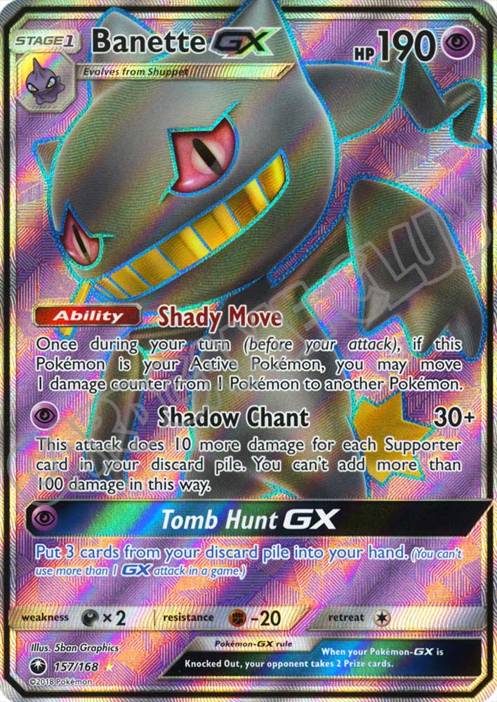 157 / 168 Banette GX ultra rara foil (EN) -NEAR MINT-
