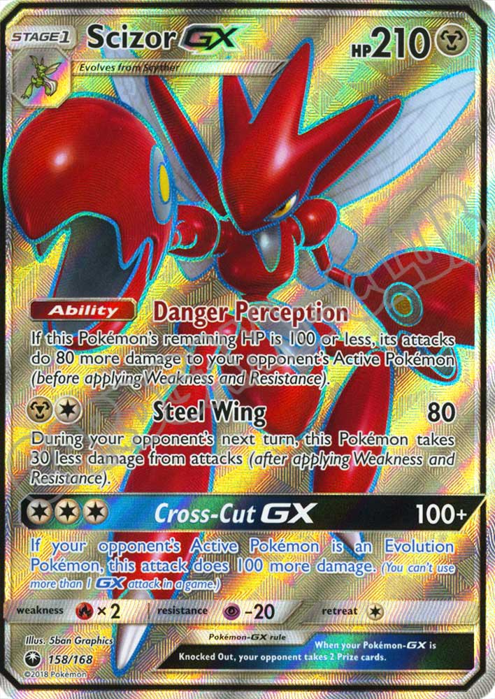 158 / 168 Scizor GX ultra rara foil (EN) -NEAR MINT-