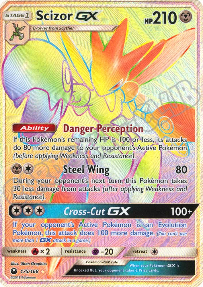 175 / 168 Scizor GX rara segreta foil (EN) -NEAR MINT-
