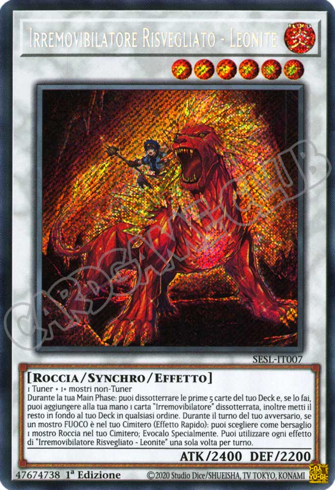 SESL-IT007 Irremovibilatore Risvegliato - Leonite rara segreta 1a Edizione (IT) -NEAR MINT-