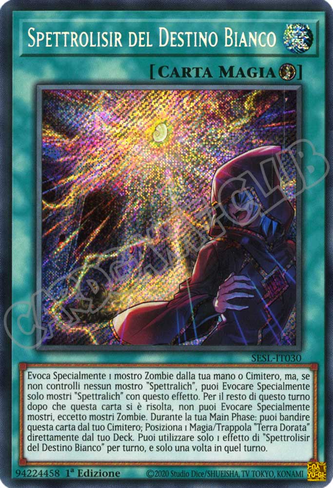 SESL-IT030 Spettrolisir del Destino Bianco rara segreta 1a Edizione (IT) -NEAR MINT-