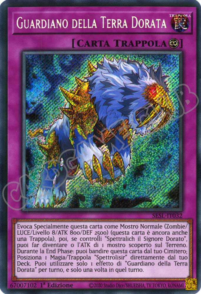 SESL-IT032 Guardiano della Terra Dorata rara segreta 1a Edizione (IT) -NEAR MINT-