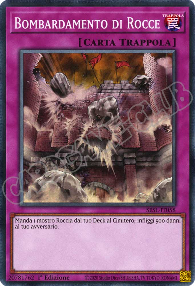 SESL-IT058 Bombardamento di Rocce super rara 1a Edizione (IT) -NEAR MINT-