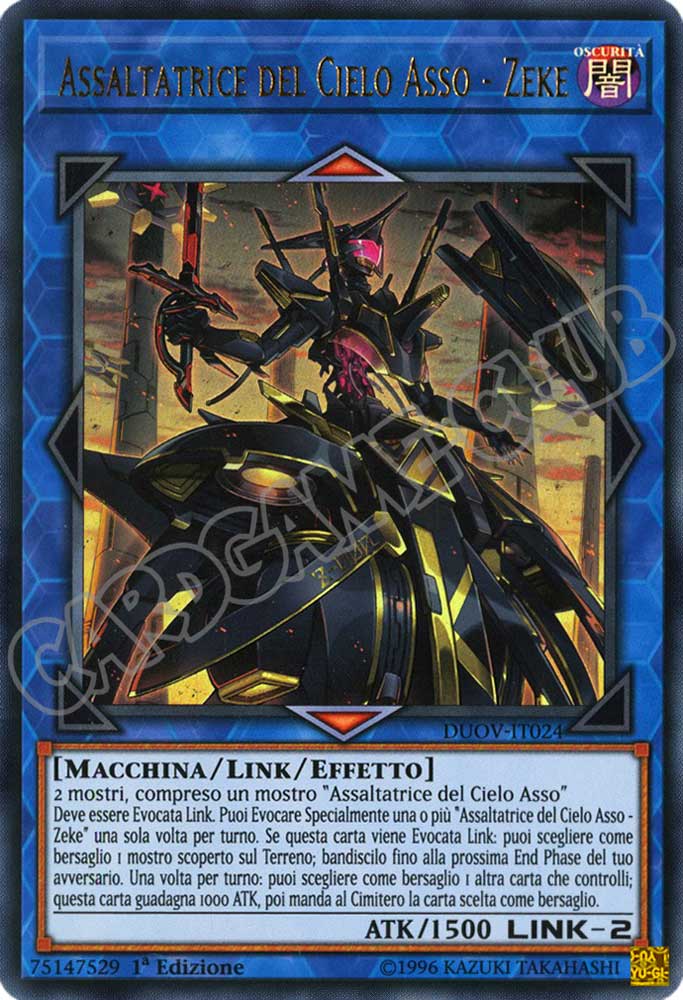 DUOV-IT024 Assaltatrice del Cielo Asso - Zeke ultra rara 1a Edizione (IT) -NEAR MINT-