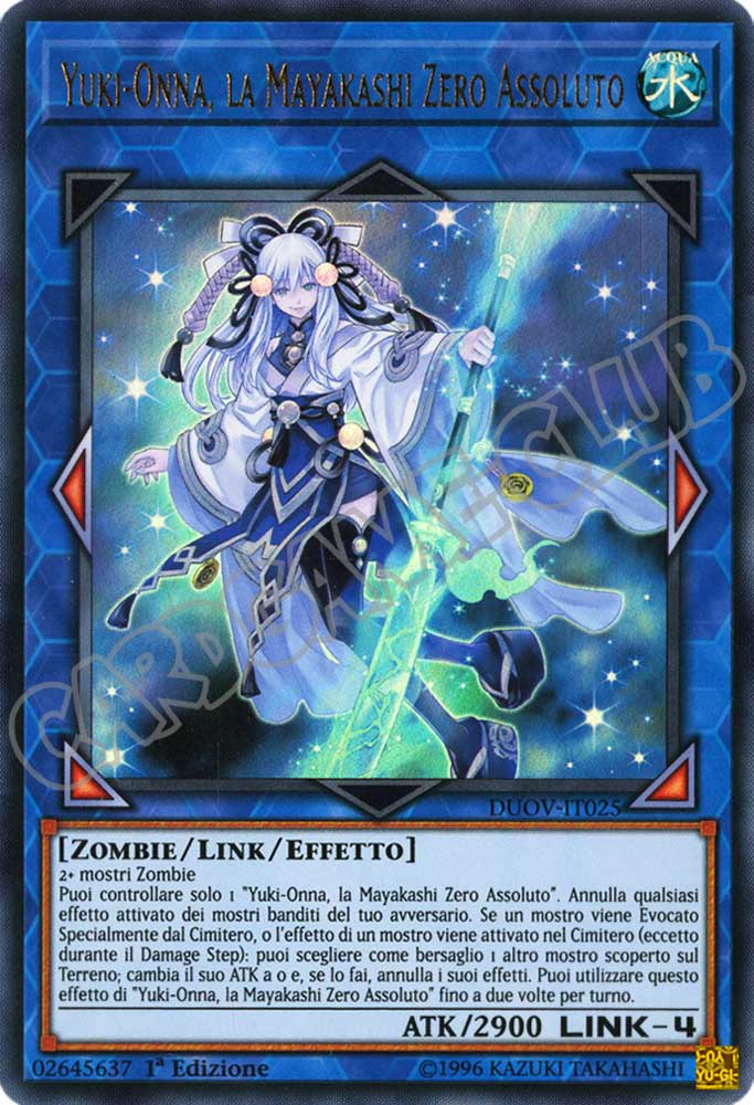DUOV-IT025 Yuki-Onna, la Mayakashi Zero Assoluto ultra rara 1a Edizione (IT) -NEAR MINT-