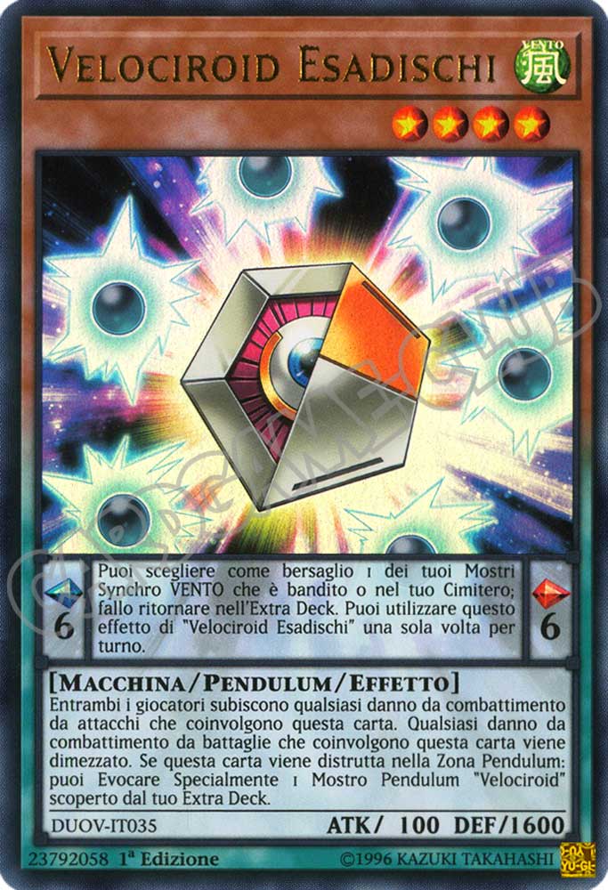 DUOV-IT035 Velociroid Esadischi ultra rara 1a Edizione (IT) -NEAR MINT-