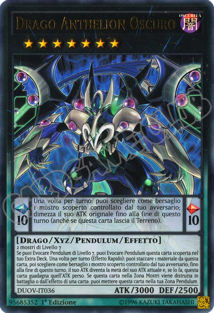 DUOV-IT036 Drago Anthelion Oscuro ultra rara 1a Edizione (IT) -NEAR MINT-