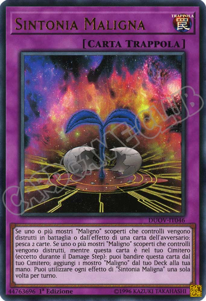 DUOV-IT046 Sintonia Maligna ultra rara 1a Edizione (IT) -NEAR MINT-