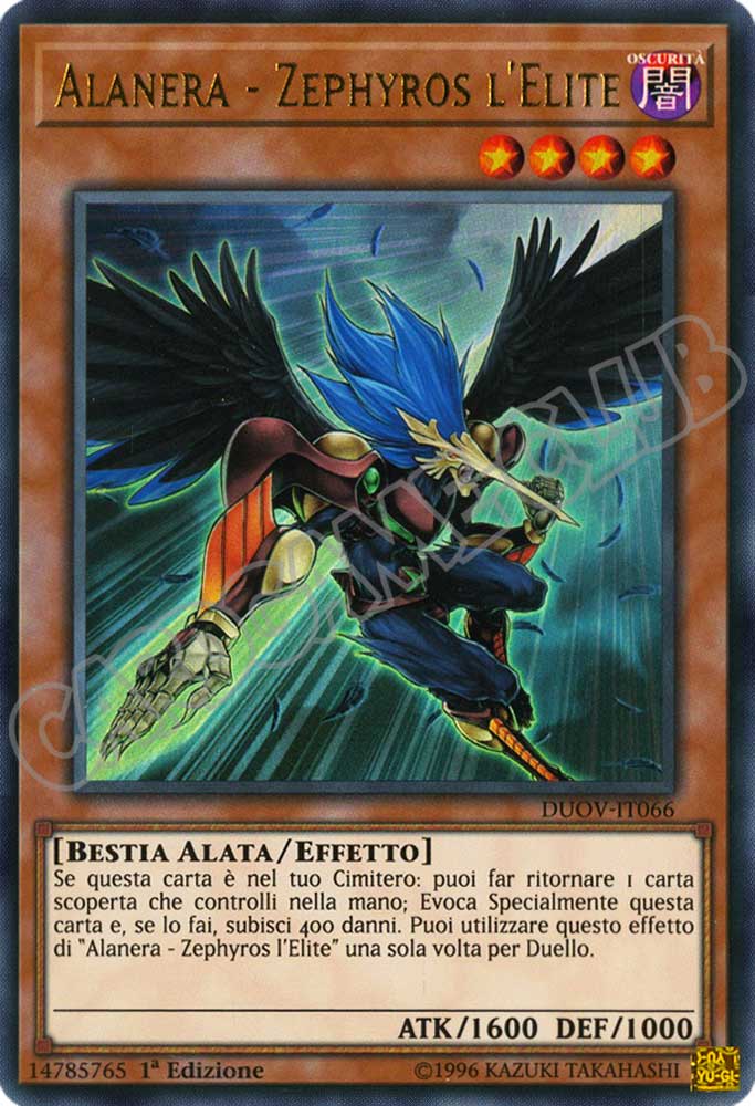 DUOV-IT066 Alanera - Zephyros l'Elite ultra rara 1a Edizione (IT) -NEAR MINT-