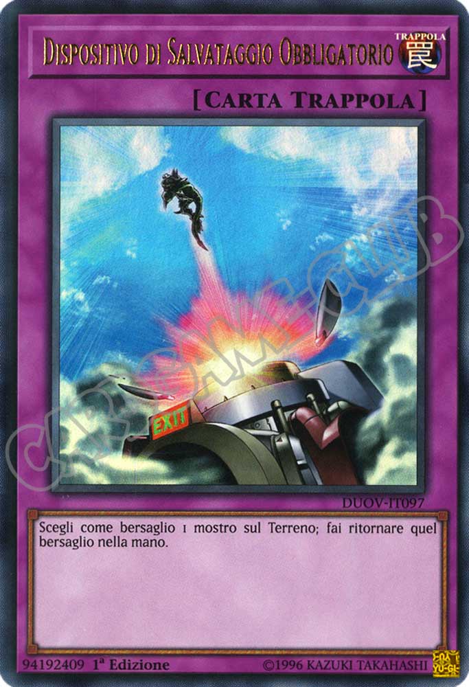 DUOV-IT097 Dispositivo di Salvataggio Obbligatorio ultra rara 1a Edizione (IT) -NEAR MINT-