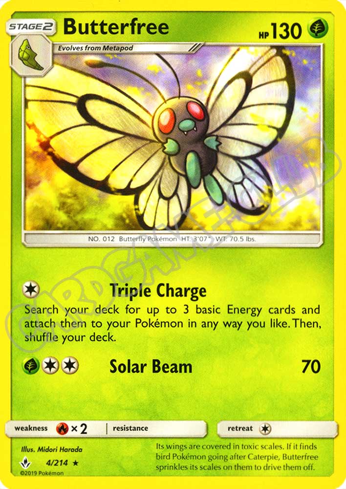 004 / 214 Butterfree rara normale (EN) -NEAR MINT-