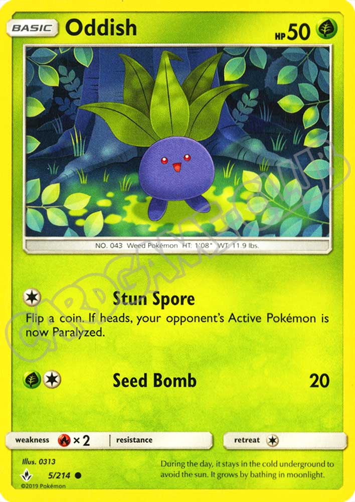005 / 214 Oddish comune normale (EN) -NEAR MINT-