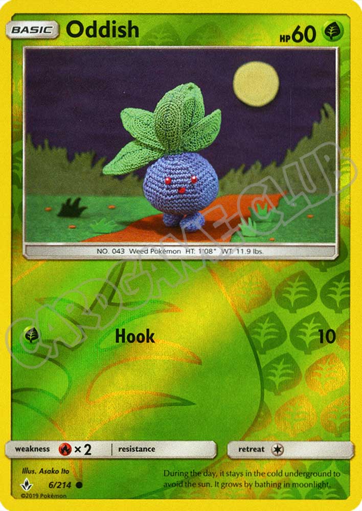 006 / 214 Oddish comune foil reverse (EN) -NEAR MINT-