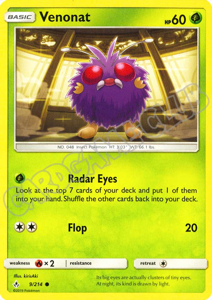 009 / 214 Venonat comune normale (EN) -NEAR MINT-