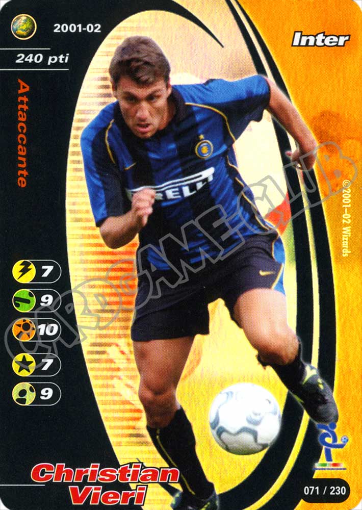 071/230 Christian Vieri rara foil -NEAR MINT-
