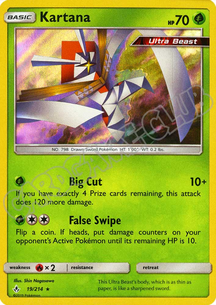 019 / 214 Kartana rara foil (EN) -NEAR MINT-