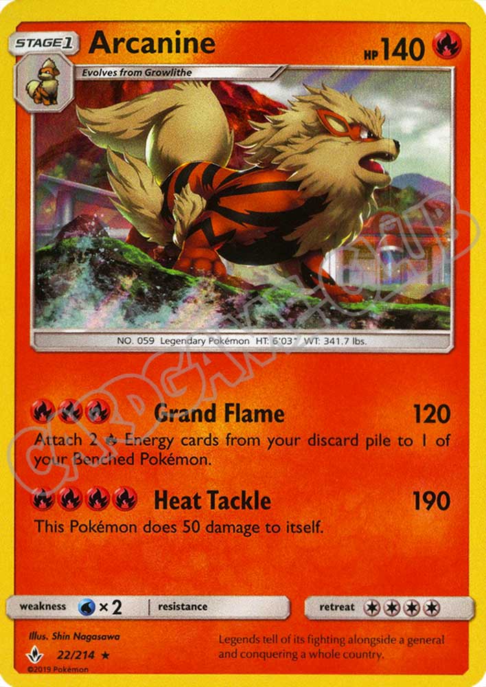 022 / 214 Arcanine rara foil (EN) -NEAR MINT-