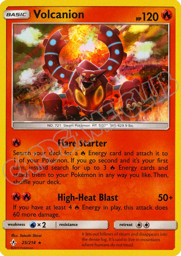 025 / 214 Volcanion rara foil (EN) -NEAR MINT-