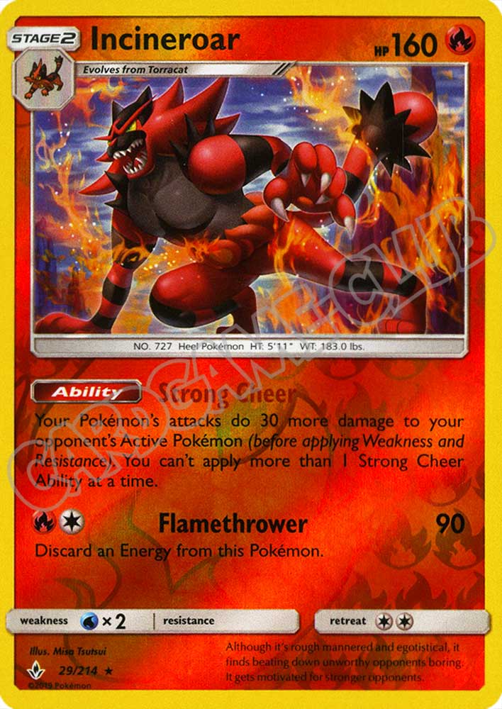 029 / 214 Incineroar rara foil reverse (EN) -NEAR MINT-