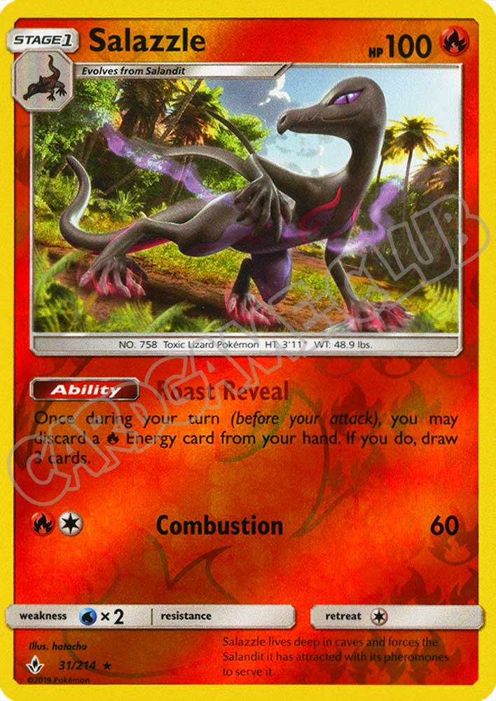 031 / 214 Salazzle rara foil reverse (EN) -NEAR MINT-