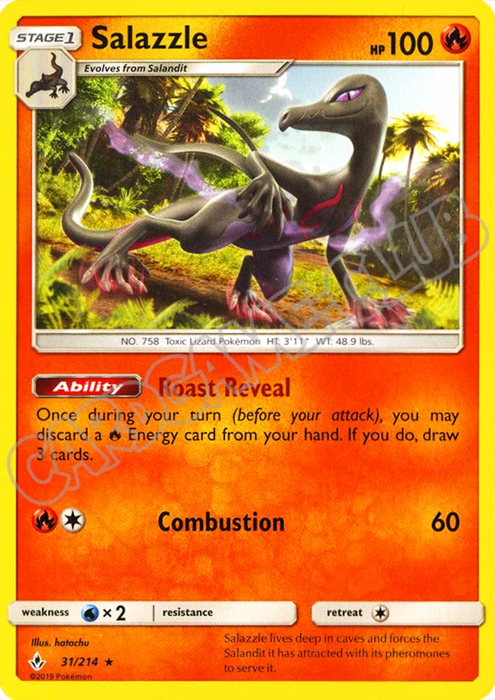 031 / 214 Salazzle rara normale (EN) -NEAR MINT-