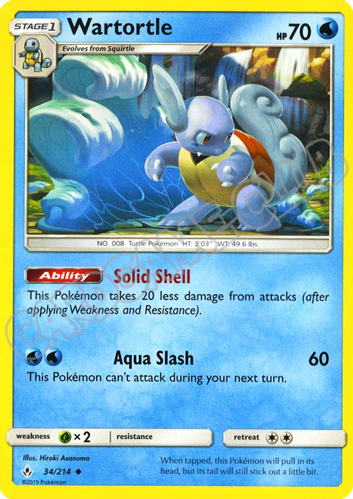034 / 214 Wartortle non comune normale (EN) -NEAR MINT-