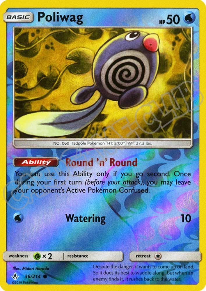 036 / 214 Poliwag comune foil reverse (EN) -NEAR MINT-