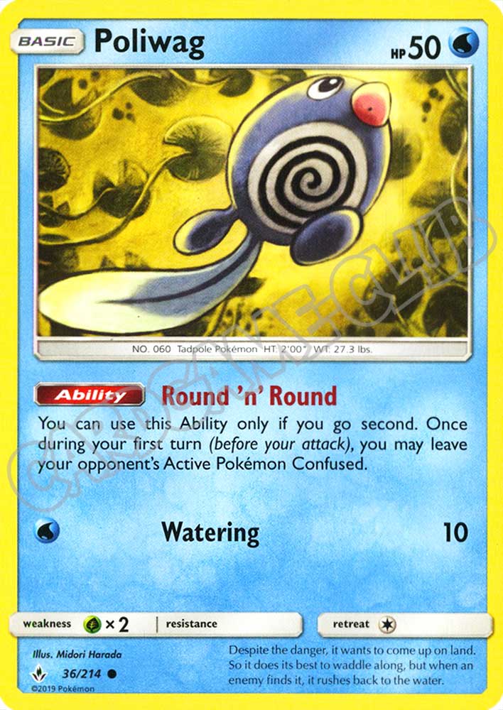036 / 214 Poliwag comune normale (EN) -NEAR MINT-