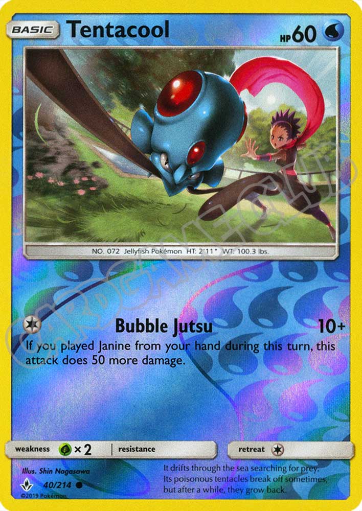 040 / 214 Tentacool comune foil reverse (EN) -NEAR MINT-