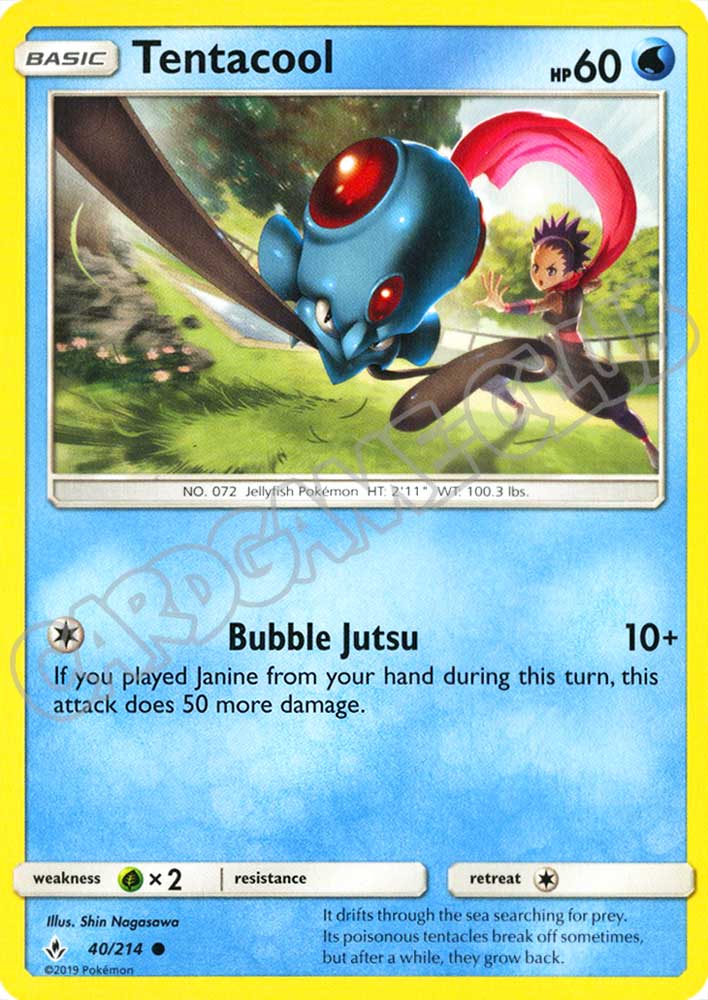 040 / 214 Tentacool comune normale (EN) -NEAR MINT-