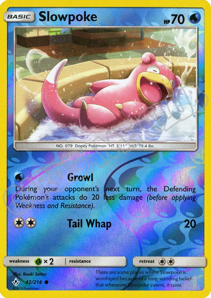 042 / 214 Slowpoke comune foil reverse (EN) -NEAR MINT-