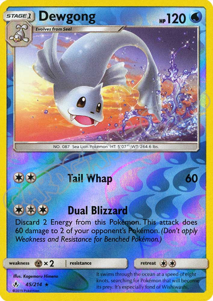 045 / 214 Dewgong rara foil reverse (EN) -NEAR MINT-