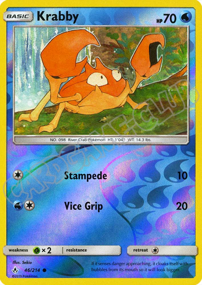 046 / 214 Krabby comune foil reverse (EN) -NEAR MINT-