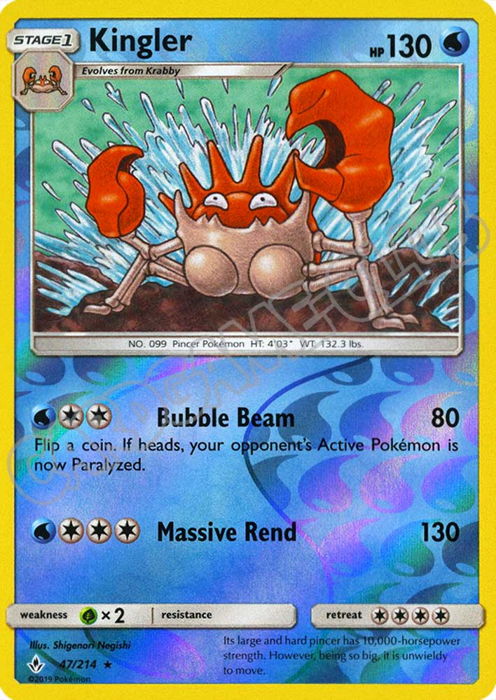 047 / 214 Kingler rara foil reverse (EN) -NEAR MINT-