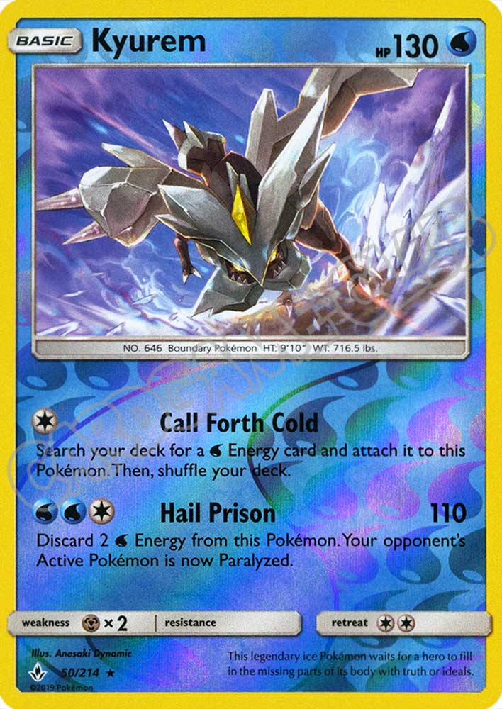050 / 214 Kyurem rara foil reverse (EN) -NEAR MINT-