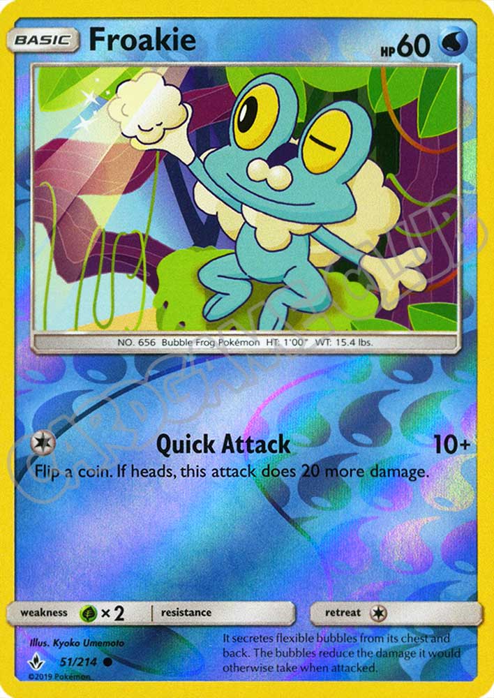 051 / 214 Froakie comune foil reverse (EN) -NEAR MINT-