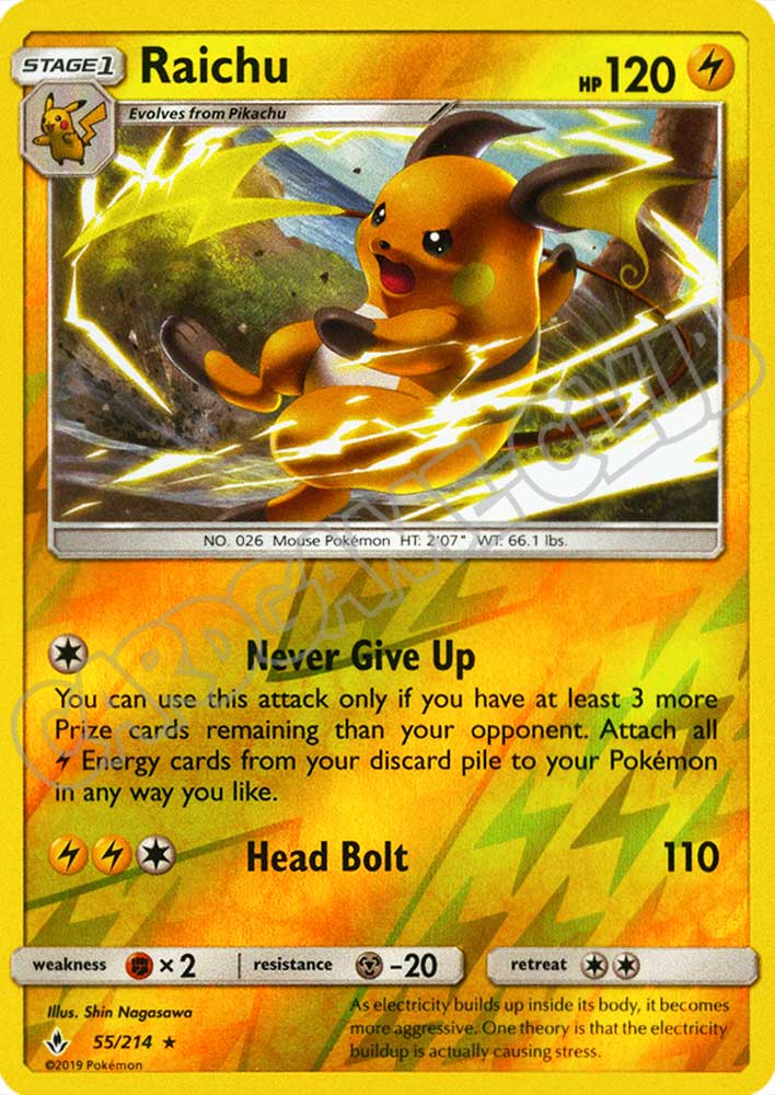 055 / 214 Raichu rara foil reverse (EN) -NEAR MINT-