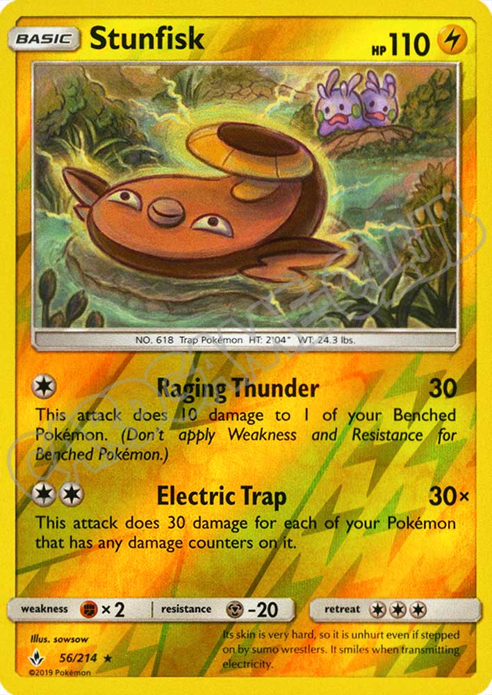 056 / 214 Stunfisk rara foil reverse (EN) -NEAR MINT-