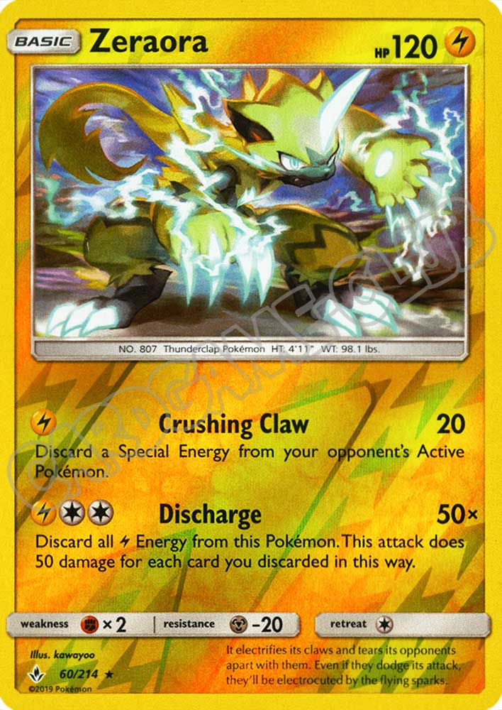 060 / 214 Zeraora rara foil reverse (EN) -NEAR MINT-