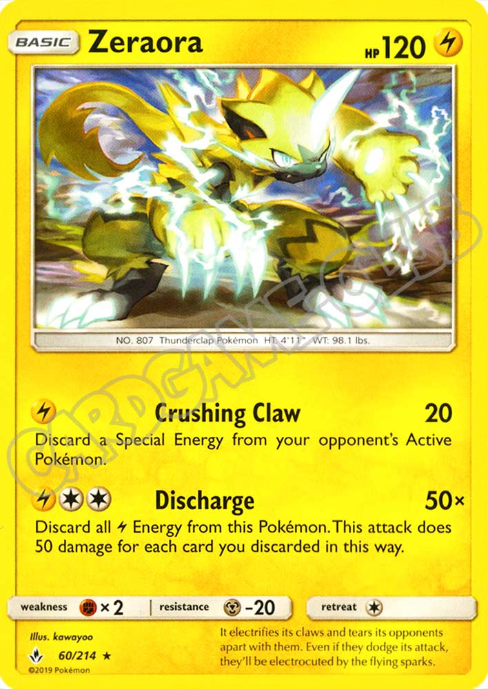 060 / 214 Zeraora rara normale (EN) -NEAR MINT-