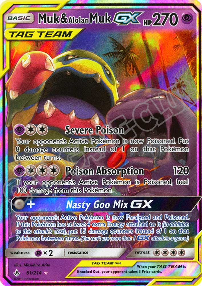 061 / 214 Muk & Alolan Muk GX rara GX foil (EN) -NEAR MINT-