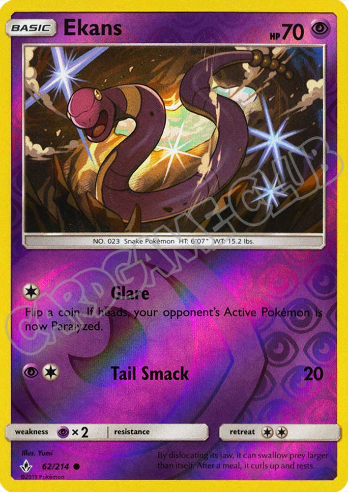 062 / 214 Ekans comune foil reverse (EN) -NEAR MINT-