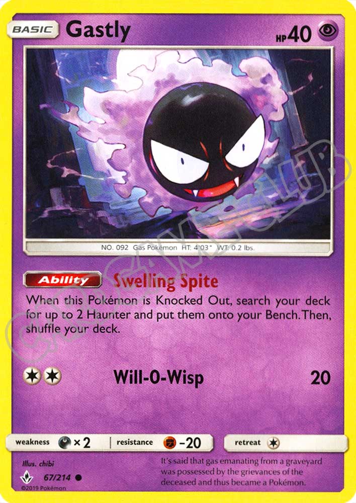067 / 214 Gastly comune normale (EN) -NEAR MINT-