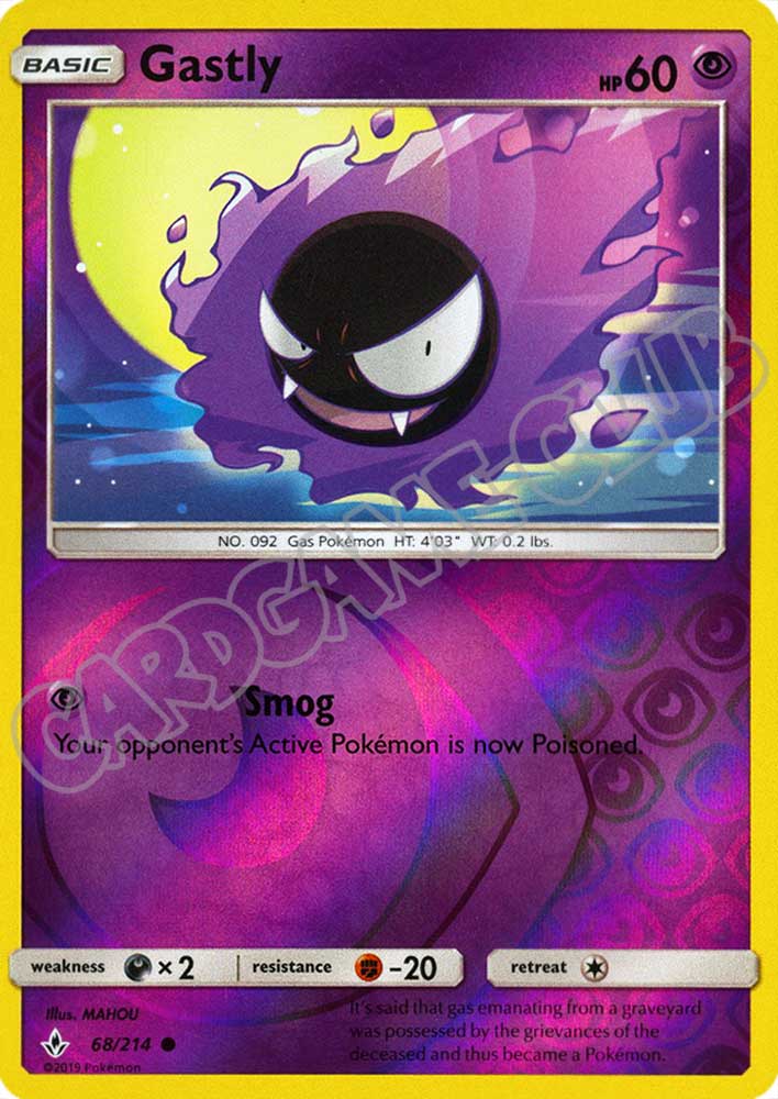 068 / 214 Gastly comune foil reverse (EN) -NEAR MINT-