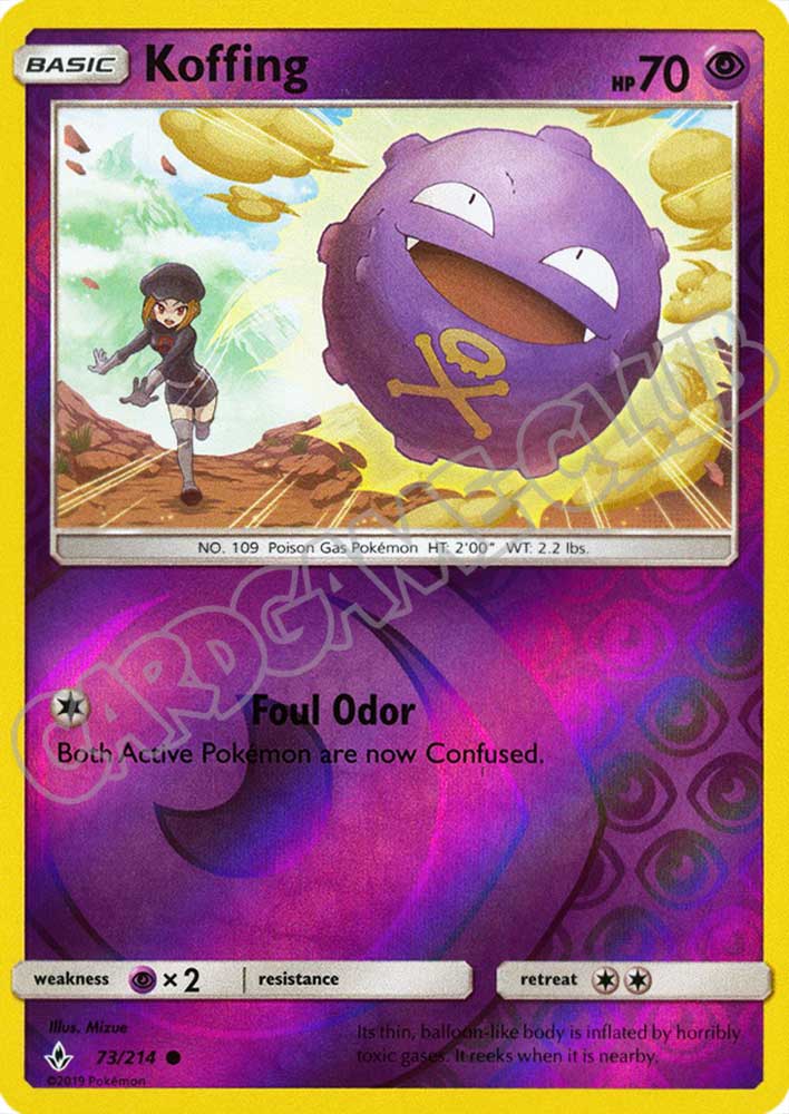 073 / 214 Koffing comune foil reverse (EN) -NEAR MINT-