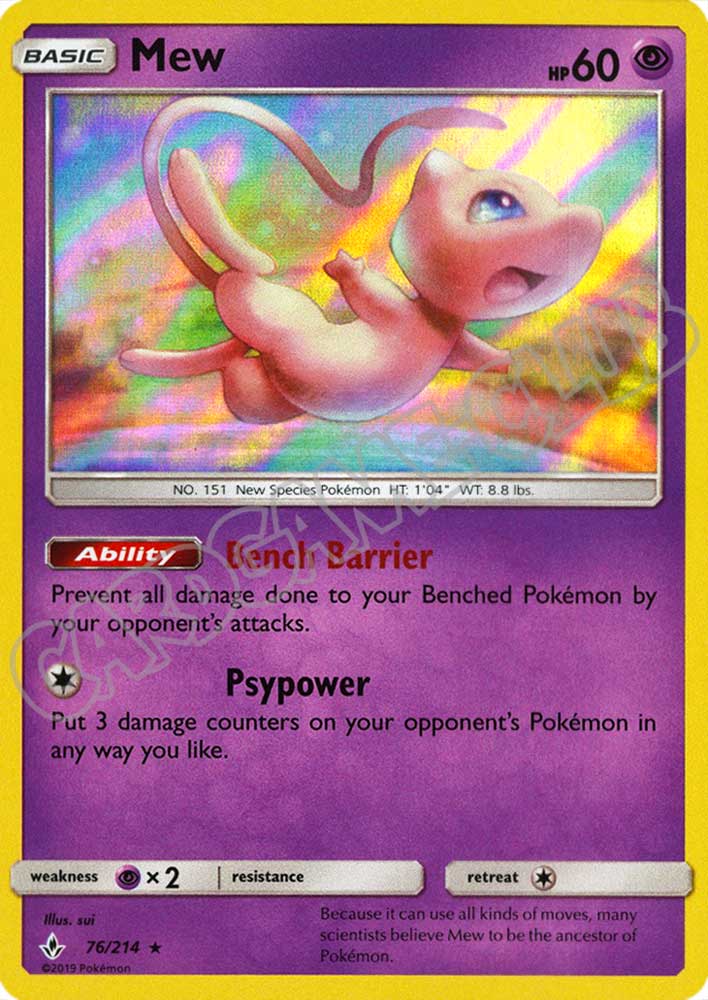 076 / 214 Mew rara foil (EN) -NEAR MINT-