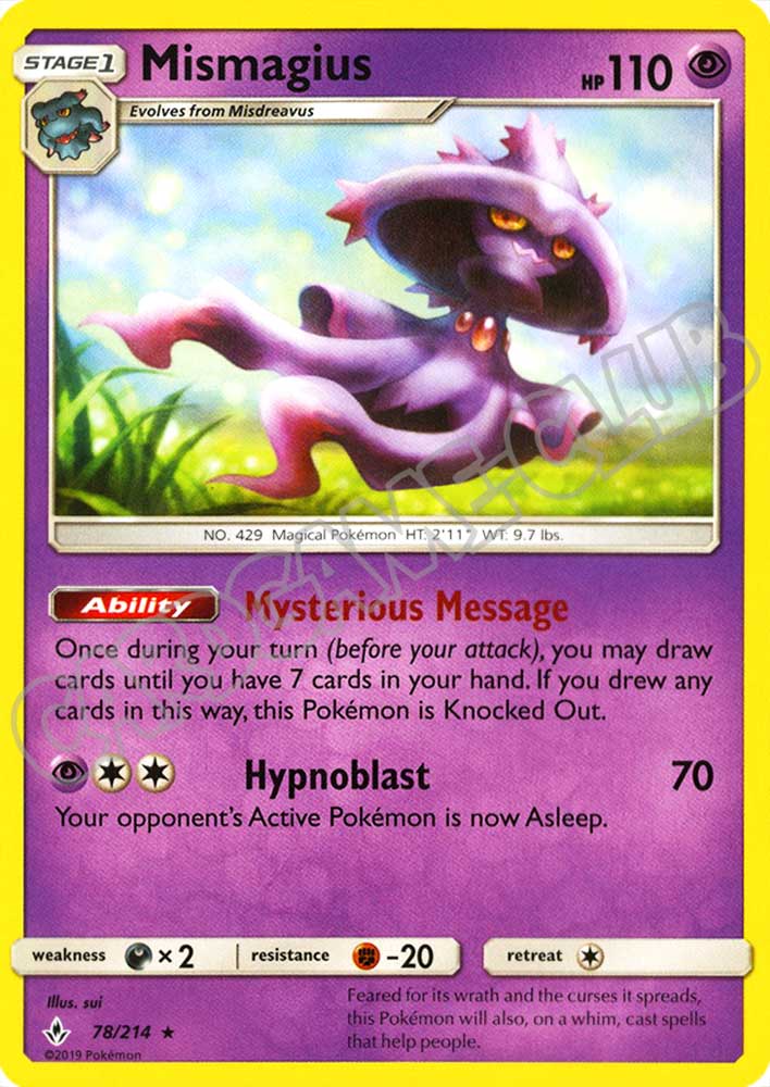 078 / 214 Mismagius rara normale (EN) -NEAR MINT-