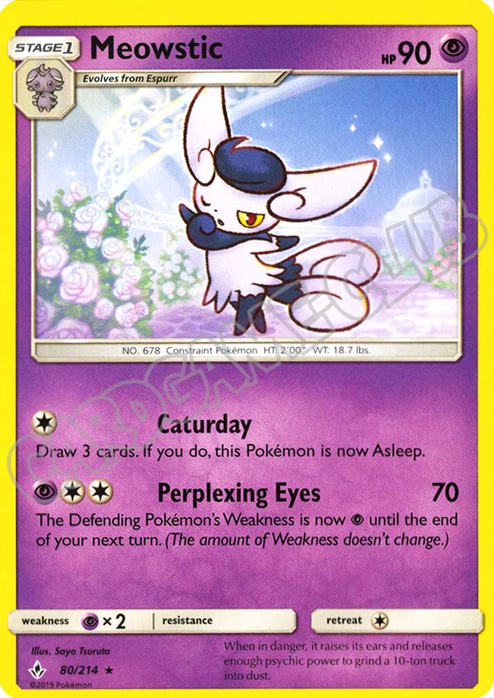 080 / 214 Meowstic rara normale (EN) -NEAR MINT-